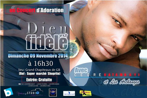 L’affiche du concert Dieu est fidèle