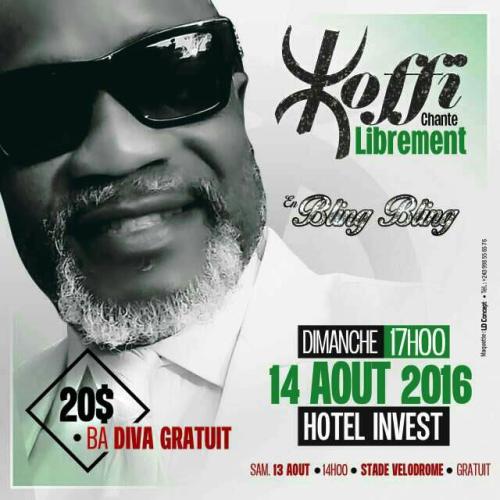 L’affiche du concert « Koffi chante librement » 