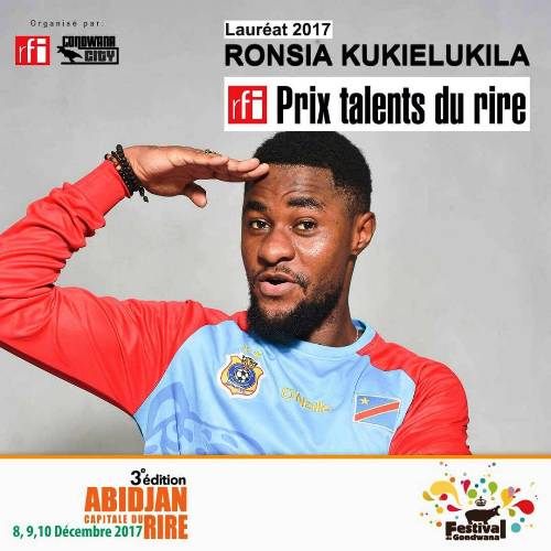 Ronsia Kukielukila, lauréat 2017 de RFI Prix Talents du rire