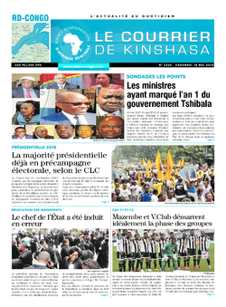 Les Dépêches de Brazzaville : Édition le courrier de kinshasa du 18 mai 2018