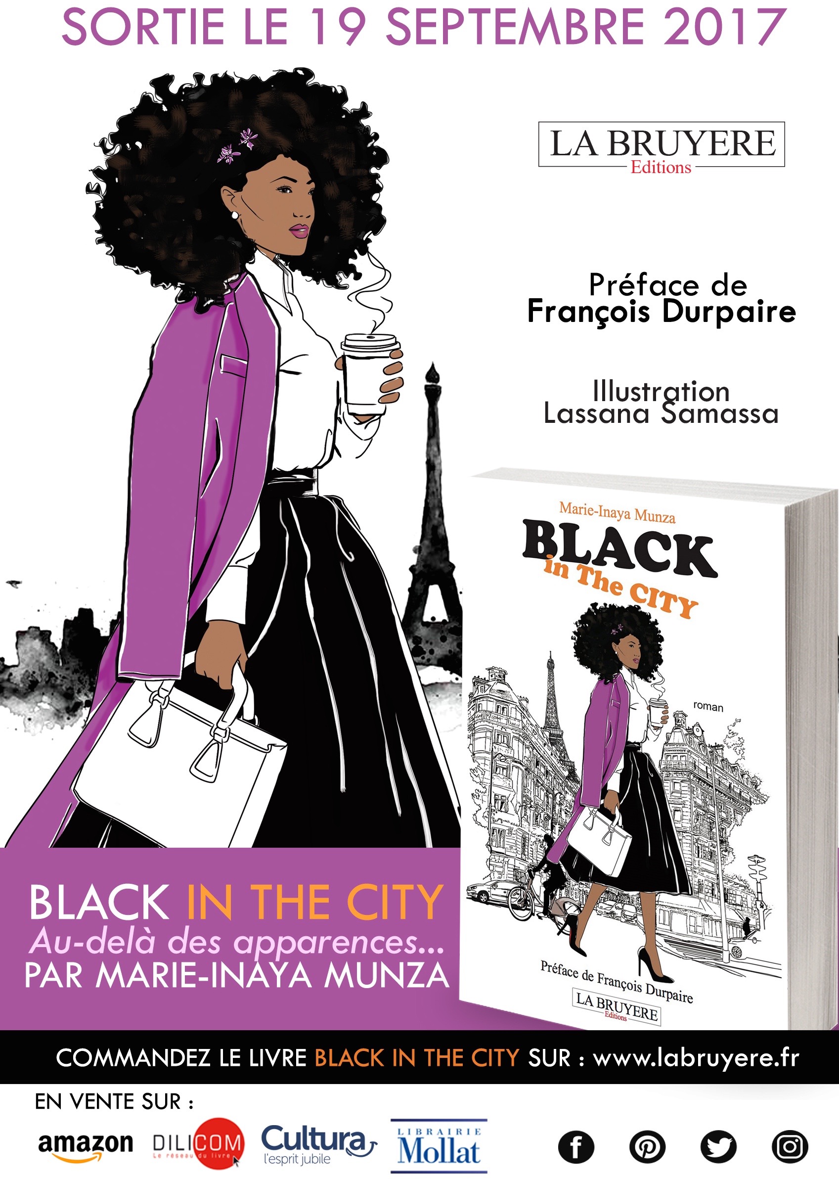 Couverture du premier roman "Black in The City" de Marie-Inaya Munza 