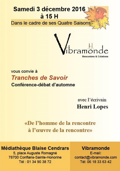 Visuel conférence-débat « De l’homme de la rencontre à l’œuvre de la rencontre »