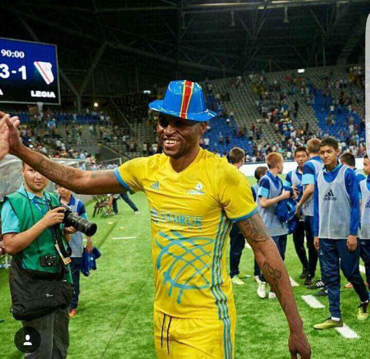 Junior Kabananga Kalonji après le match Astana contre Legia Varsovie