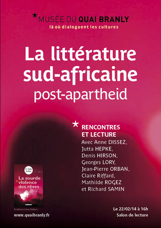 Affiche littérature Sud africaine