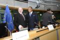 Denis Sassou N'Guesso et Louis Michel au sommet parlement européen-parlement panafricain (© Bango Bedel