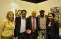  Marie-Christine Saragosse, présidente de France Médias Monde, et Dany Laferrière, écrivain haïtien membre de l'Académie française, ont posé avec Henri Lopes, Alain Mabanckou et Camille Cusset, la petite-fille de l'ambassadeur (crédits photo adiac)