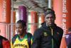 Usain Bolt avec son compatriote Asafa Powell